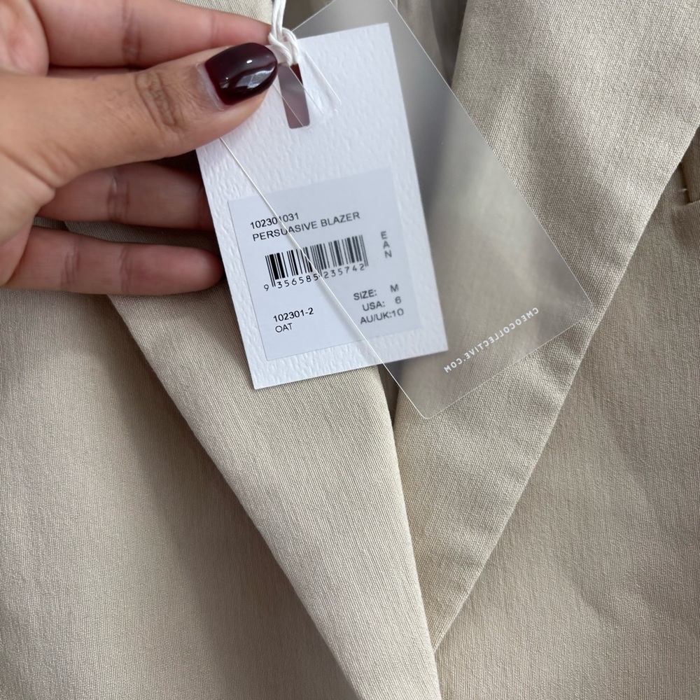 C/MEO Collective Persuasive Blazer Tan Size 6 Medium - Picture 9 of 9